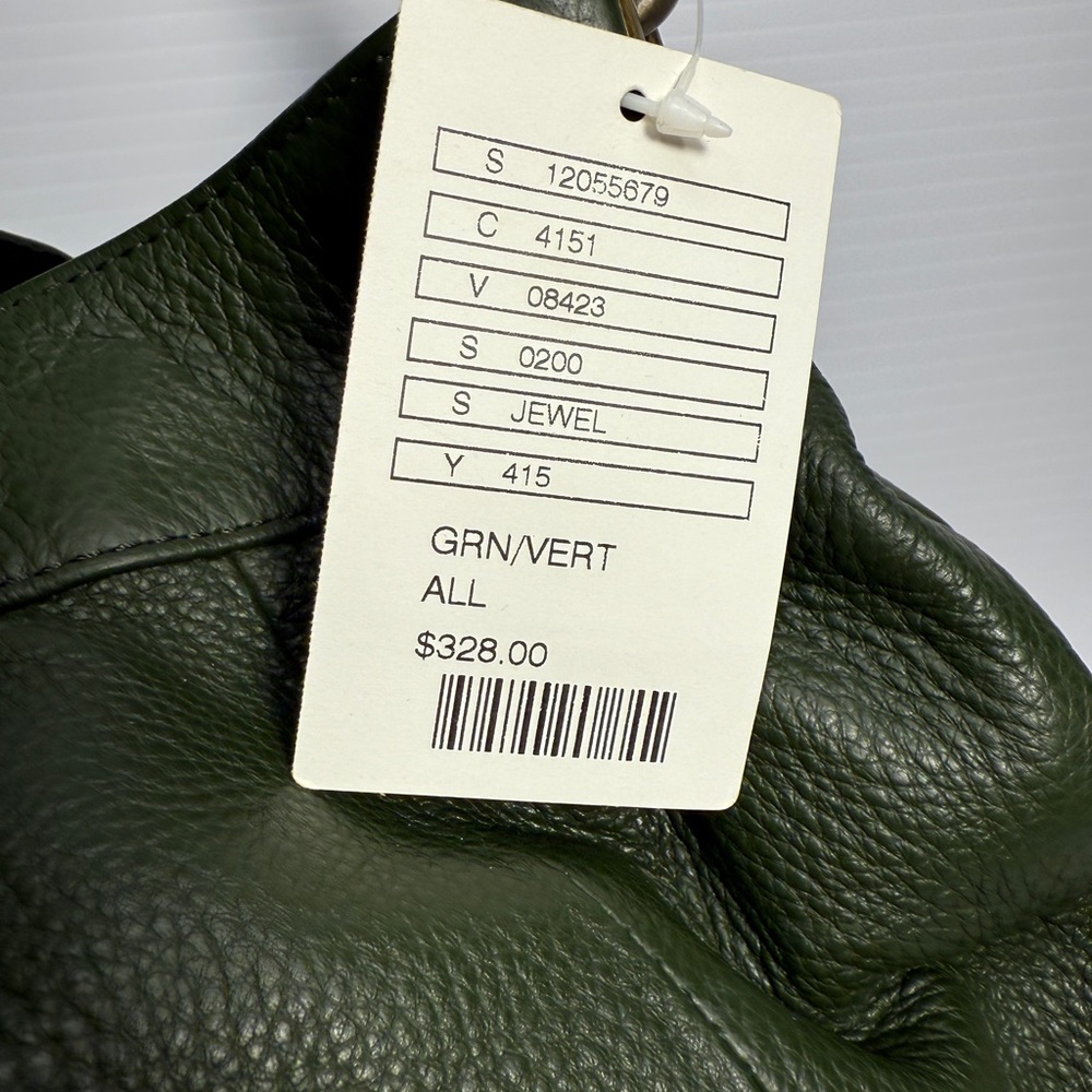 Anthropologie Olive Green Leather Hobo Bag - Picture 5 of 11